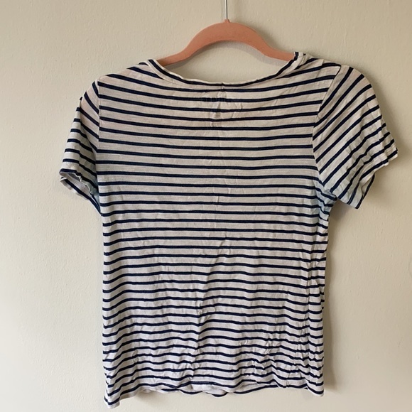 Striped V Neck T-Shirt - Picture 2 of 2